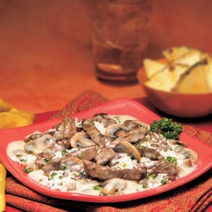 Mushrooms Dijon With Beef recipe