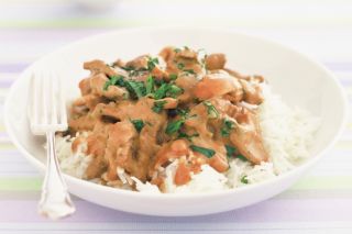 Microwave Beef Stroganoff On Rice recipe