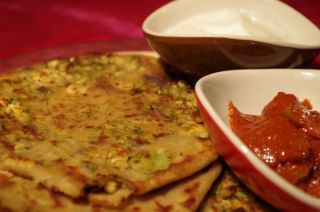 Broccoli And Cheeze Parathas. recipe