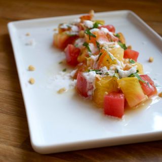 Tomato Salad With Peanut And Coconut recipe