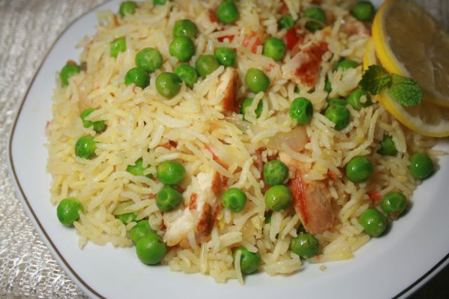 Fried Rice With Peas recipe