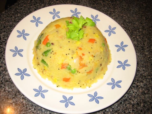 Vegetable Rava Uppma recipe